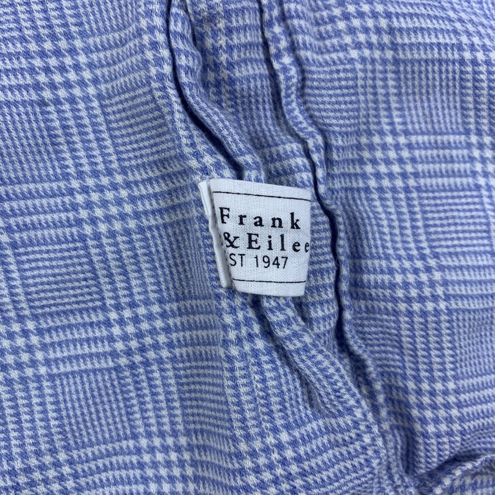Frank & Eileen Eileen Blue Plaid Cotton Cashmere Button Up‎ Shirt Womens XS - Picture 4 of 11